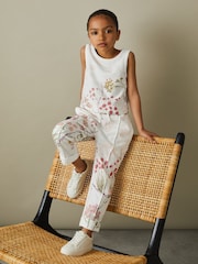 Reiss Pale Pink Kemi 4-9 yrs Cotton Vest and Joggers Set - Image 3 of 4