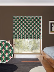 Orla Kiely Jade Green Florida Made to Measure 100% Cotton Roman Blind - Image 1 of 6