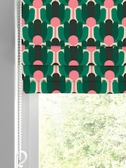 Orla Kiely Jade Green Florida Made to Measure 100% Cotton Roman Blind - Image 2 of 6
