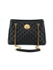 Versace Quilted Nappa Leather Medusa Handbag Black Tote - Image 1 of 6