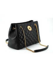 Versace Quilted Nappa Leather Medusa Handbag Black Tote - Image 2 of 6