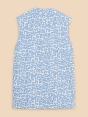 White Stuff Blue Celia Jersey Mix Blouse - Image 6 of 7