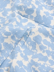 White Stuff Blue Celia Jersey Mix Blouse - Image 7 of 7