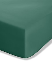Catherine Lansfield Dark Green Percale Fitted Sheet - Image 2 of 2