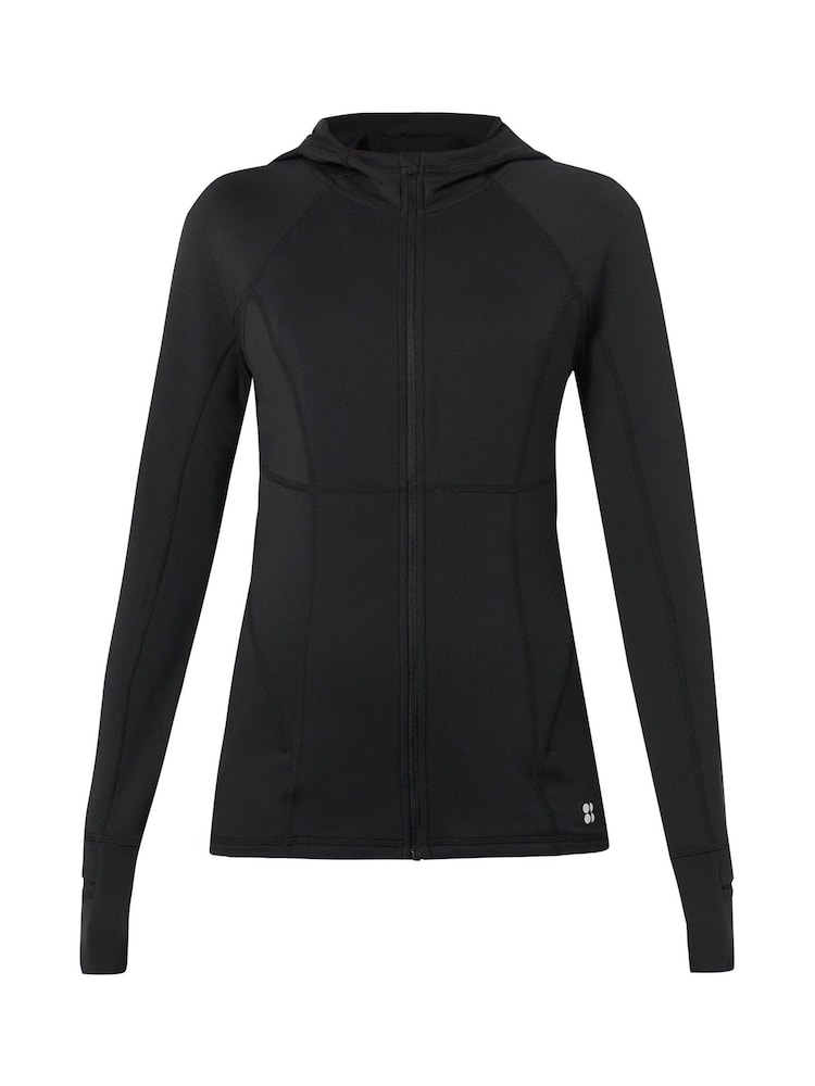 Sweaty Betty Black Pro Run Zip Up Sweatshirt - Image 9 of 9