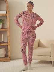 Pink Zebra Cosy Long Sleeve Pyjamas - Image 1 of 11