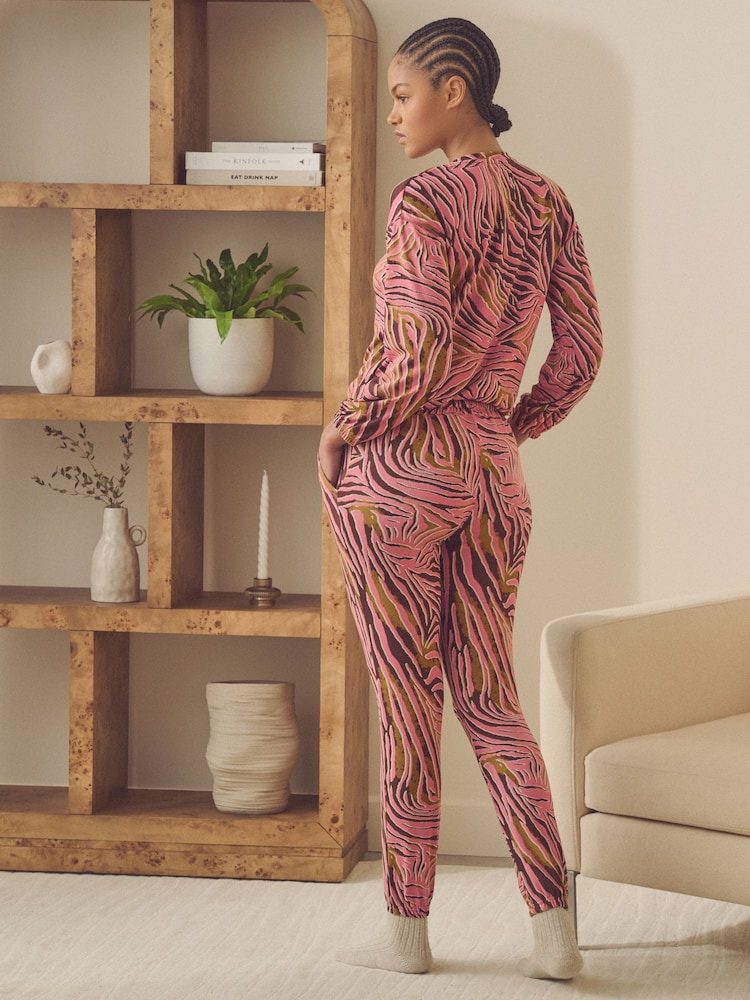 Pink Zebra Cosy Long Sleeve Pyjamas - Image 2 of 11