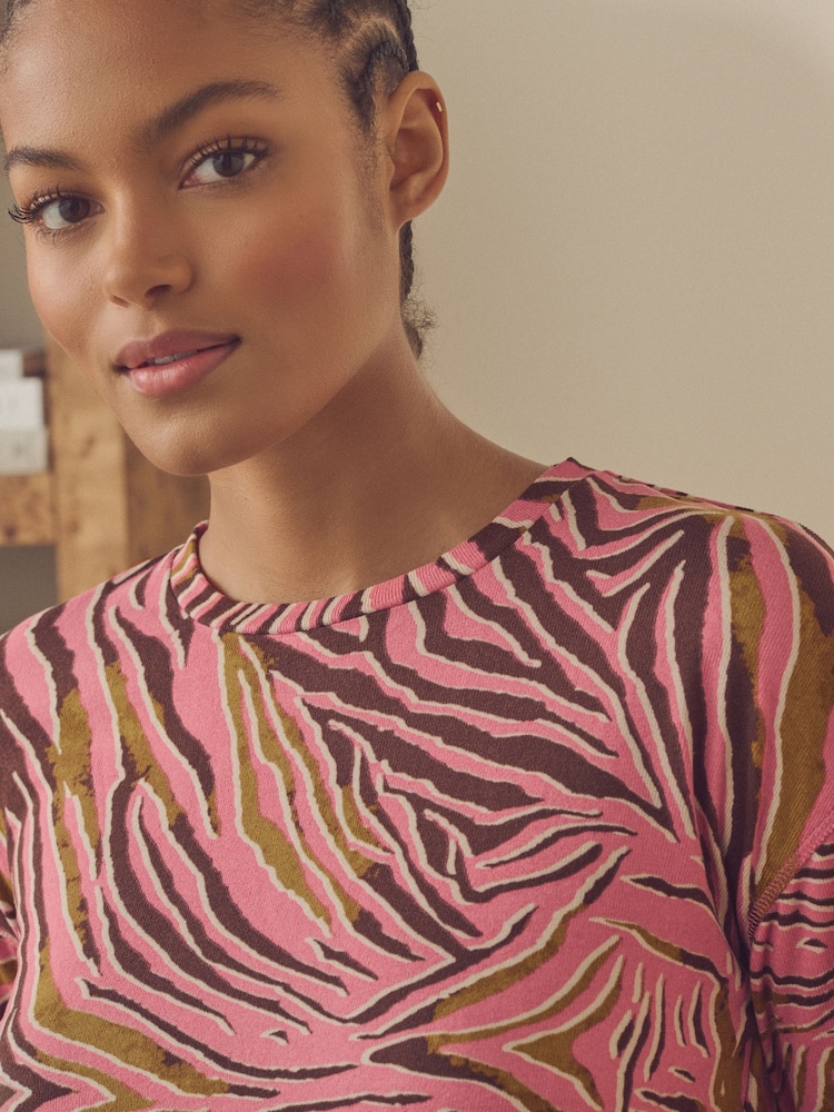 Pink Zebra Cosy Long Sleeve Pyjamas - Image 4 of 11