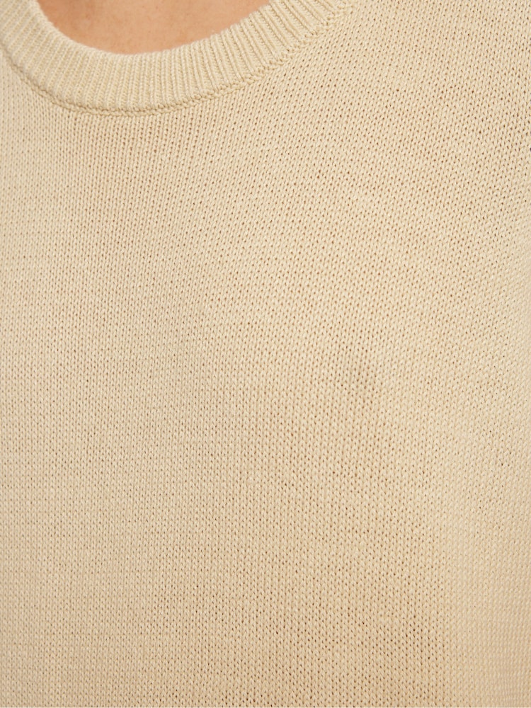 Jigsaw Cream Linen Cotton Knitted Tunic - Image 7 of 7