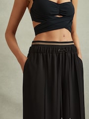 Reiss Fleur Hose mit weitem Bein und Bunddetail - Bild 3 von 6