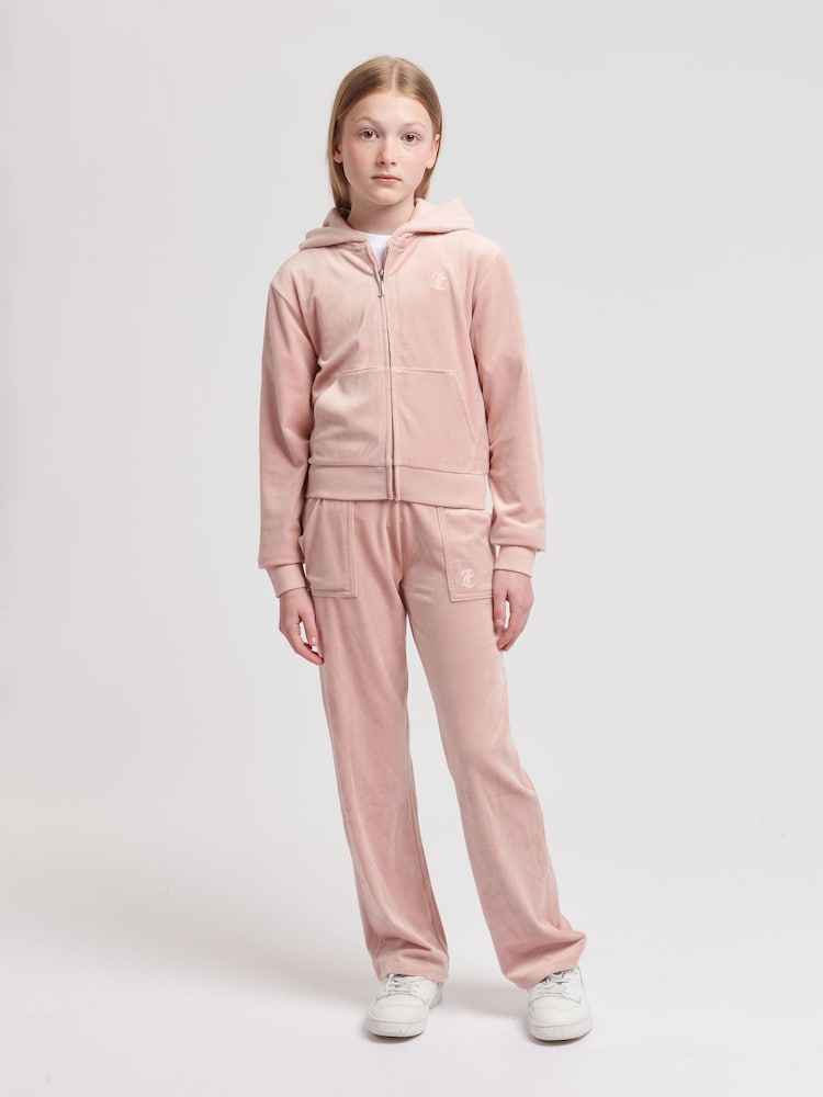 Juicy Couture Baby Pink Tonal Wide Leg Joggers - Image 2 of 7 Juicy Couture Baby Pink Tonal Wide Leg Joggers - Image 2 of 7