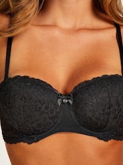 Hunkemöller Marine Padded Underwired Black Bra - Image 3 of 5
