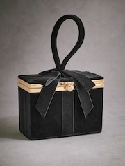 Black Tabitha Simmons Present Bow Box Clutch Bag - Image 7 of 12