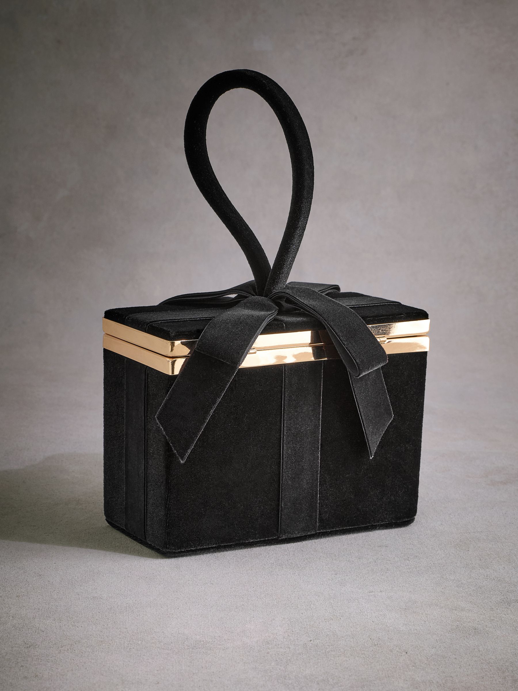Buy Black Tabitha Simmons Present Bow Box Clutch Bag from Next Luxembourg