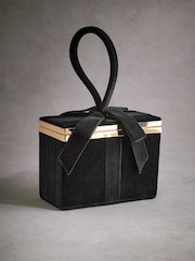 Black Tabitha Simmons Present Bow Box Clutch Bag - Image 8 of 12
