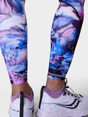 Sweaty Betty Blue Virtual Landscape Print Full Length Power Pro Workout Leggings - Image 10 of 10