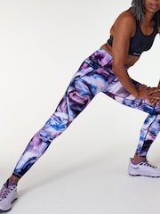 Sweaty Betty Blue Virtual Landscape Print Full Length Power Pro Workout Leggings - Image 3 of 10