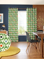 Orla Kiely Green Multi Pear Made to Measure 100% Cotton Curtains - Image 1 of 8