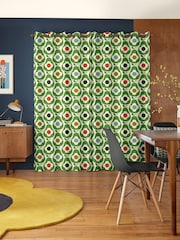 Orla Kiely Green Multi Pear Made to Measure 100% Cotton Curtains - Image 2 of 8