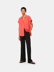 Whistles Orange Nicola Button Through Shirt - Image 1 of 5