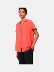 Whistles Orange Nicola Button Through Shirt - Image 3 of 5