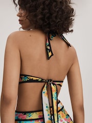 Florere Printed Plunge Neck Bikini Top - Image 5 of 5
