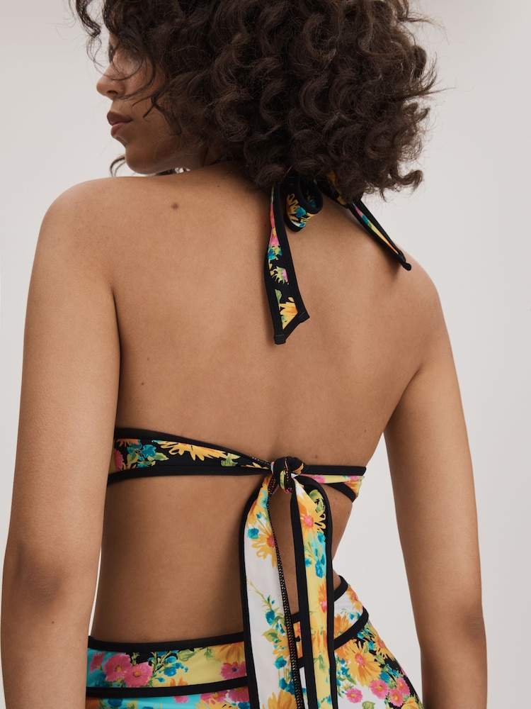 Florere Printed Plunge Neck Bikini Top - Image 5 of 5