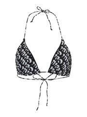Haut de bikini HUGO triangle noir avec imprimé logo répété - Image 5 of 5
