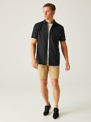 Regatta Black Mens Mindano IX Short Sleeve Shirt - Image 4 of 7