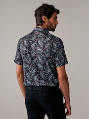 Puma Black CLOUDSPUN Mens Golf Paisley Polo Shirt - Image 2 of 5