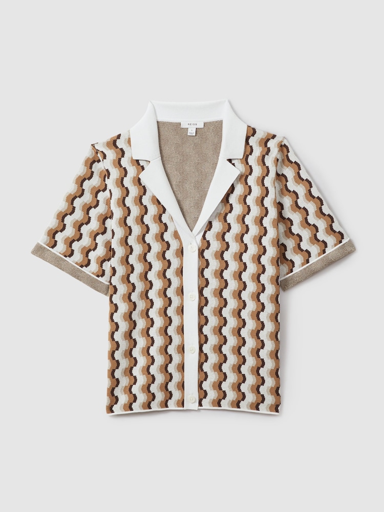 Reiss Rust/White Nessa Polo Shirt - Image 2 of 5