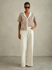Reiss Rust/White Nessa Polo Shirt - Image 3 of 5
