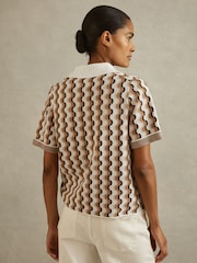 Reiss Rust/White Nessa Polo Shirt - Image 4 of 5