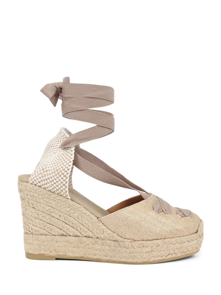 Jones Bootmaker Rosabelle Lace Detail Espadrilles - Image 1 of 5 Jones Bootmaker Rosabelle Lace Detail Espadrilles - Image 1 of 5