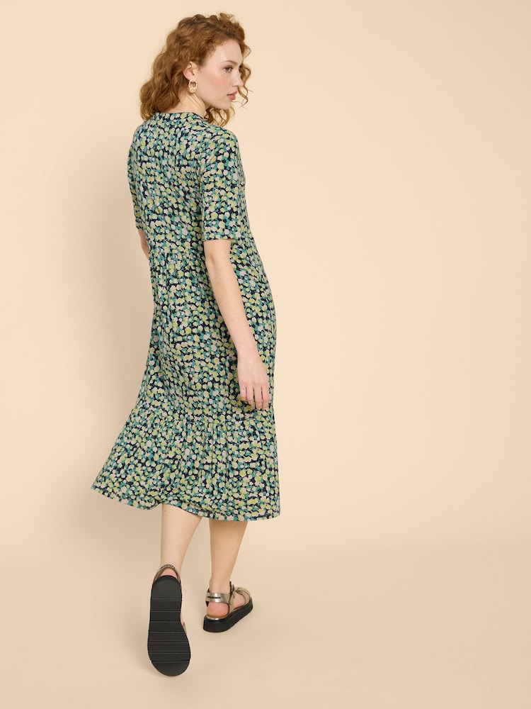 White Stuff Blue Petite Naya Jersey Dress - Image 2 of 7