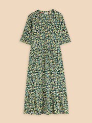 White Stuff Blue Petite Naya Jersey Dress - Image 5 of 7