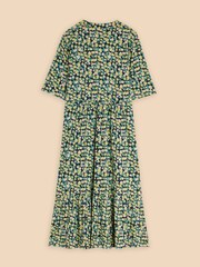 White Stuff Blue Petite Naya Jersey Dress - Image 6 of 7