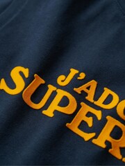 Superdry Blue Sport Luxe Graphic Fitted Vest - Image 5 of 5