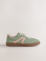 Green/Pink Suede - Retro-Sportschuhe - Bild 2 von 5