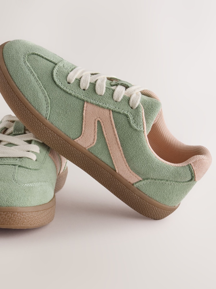 Green/Pink Suede - Retro-Sportschuhe - Bild 5 von 5
