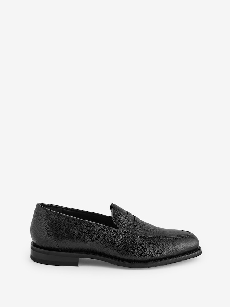 Loake Grain Black Loafers - Image 1 of 1 Loake Grain Black Loafers - Image 1 of 1
