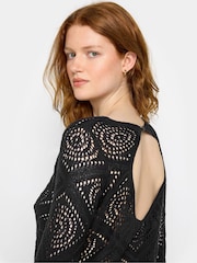 Long Tall Sally Black Crochet Mini Beach Dress - Image 4 of 5