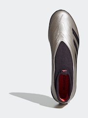 adidas Silver/Black Predator League Laceless Turf Football Boots - Image 7 of 11