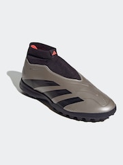 adidas Silver/Black Predator League Laceless Turf Football Boots - Image 8 of 11
