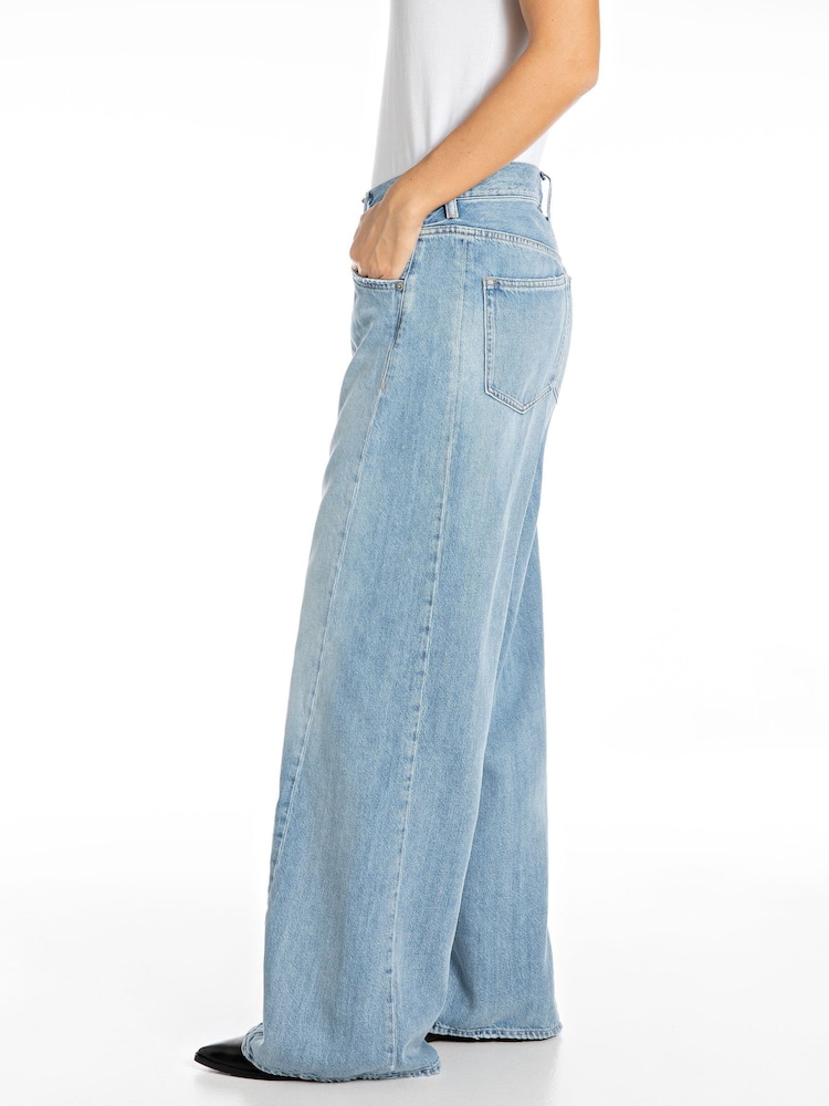Replay Light Blue Denim Narja Baggy Jeans - Image 4 of 4