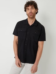 Threadbare 100% Cotton Revere Collar Utility Short Sleeve Shirt - Изображение 1 из 4