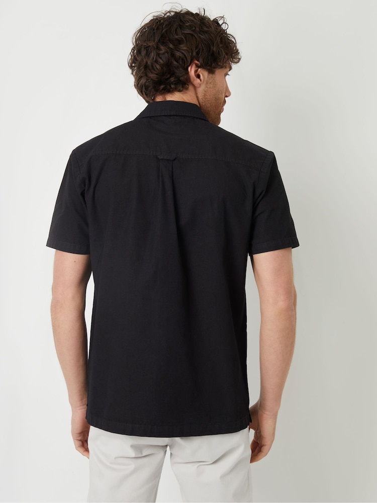 Threadbare 100% Cotton Revere Collar Utility Short Sleeve Shirt - Изображение 2 из 4