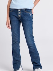 Azul - U.S. Polo Assn. Coloured Bootleg Girls Denim Jeans - Imagen 1 de 8