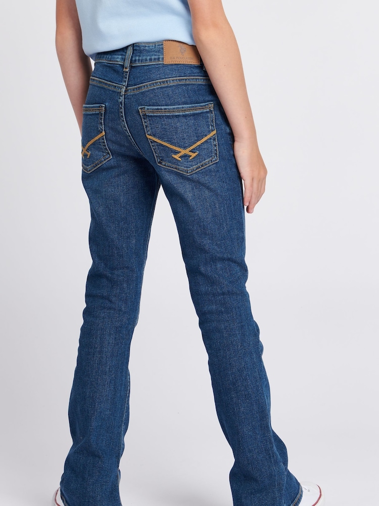 Azul - U.S. Polo Assn. Coloured Bootleg Girls Denim Jeans - Imagen 2 de 8
