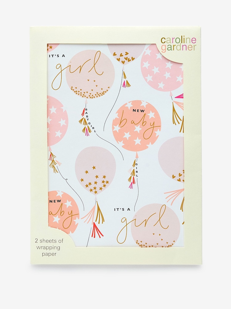 Caroline Gardner Caroline Gardner Baby Girl Balloon Wrap 2 Sheet - Image 1 of 1